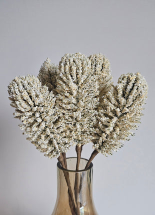 Kunsttakken wit room met decoratieve bladeren en natuurlijke uitstraling hoogte 30 cm