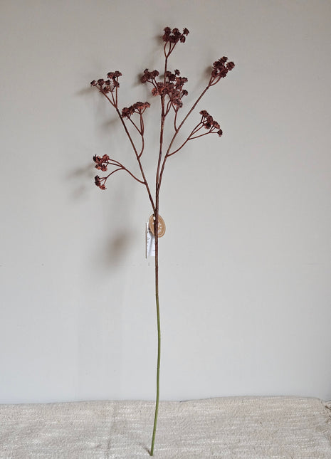 Kunstbloem gypsophila gipskruid donkerroze met kleine bloemetjes hoogte 60 cm