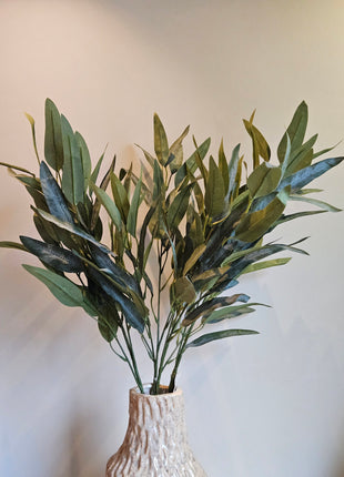 Close-up van kunstplant eucalyptus groen - ronde bladeren hoogte 87 cm