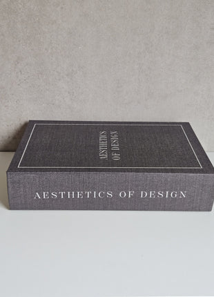 Opbergboek koffietafel Aesthetics of Design met elegante kaft 30 x 21 cm