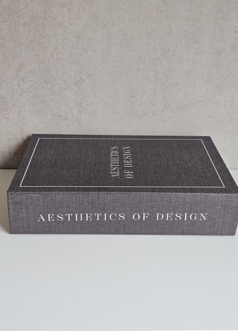 Opbergboek koffietafel Aesthetics of Design met elegante kaft 30 x 21 cm