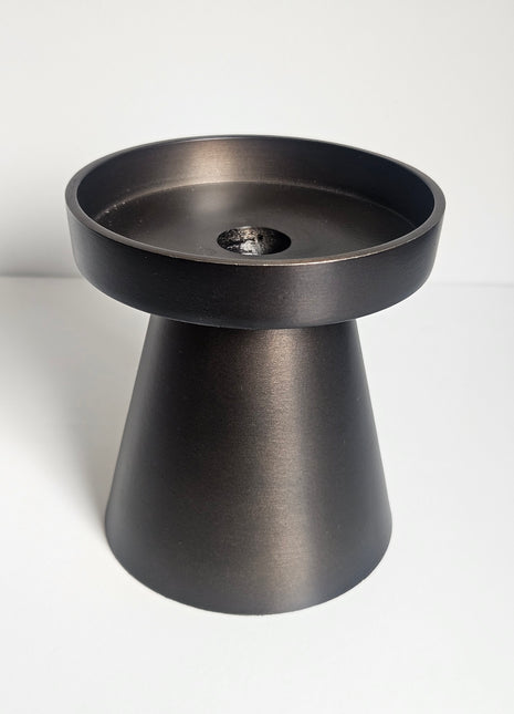 Kandelaar Viedma S brons aluminium met ronde vorm hoogte 13 x Ø 12 cm