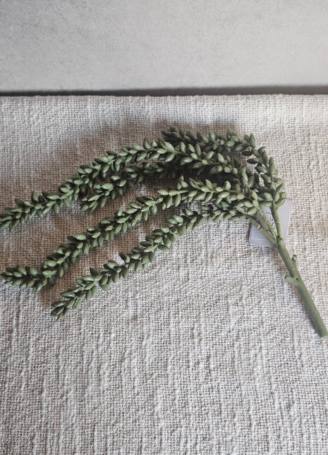 Kunstplant erwtenplant groen met hangende bladeren hoogte 33 cm