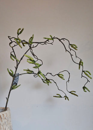 Kunstplant salix wilgentak groen met hangende bladeren hoogte 100 cm
