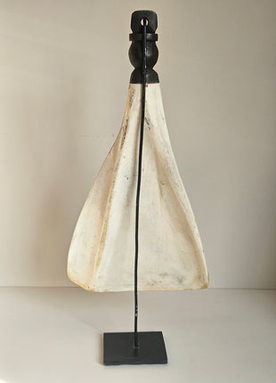 Close-up van ornament lepel wit naturel - gedetailleerde figuur