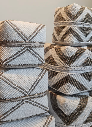 Opbergdozen en kralenboxen wit goud handgemaakt samen