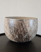 Votive Kyara bruin beige met ronde vorm Ø 17xoogte 11 cm