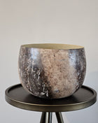 Votive Kyara bruin beige met ronde vorm Ø 21xoogte 14 cm