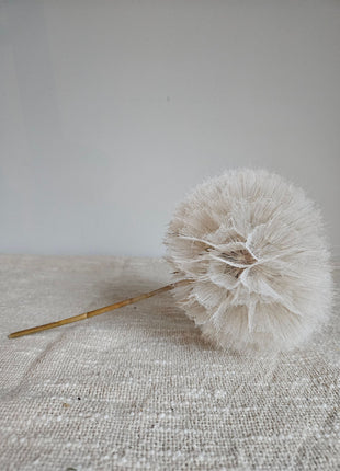 Kunstbloem dandelion paardenbloem wit met pluizige vorm Ø 11xoogte 35 cm