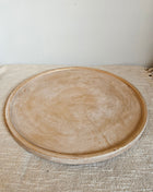 Dienblad zandsteen gold beige met ronde vorm en natuurlijke textuur Ø 42 cm