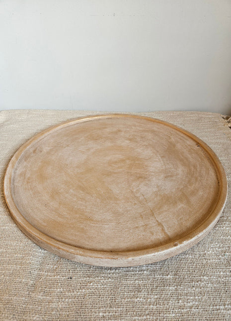 Dienblad zandsteen gold beige met ronde vorm en natuurlijke textuur Ø 42 cm