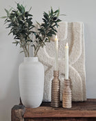 Houten Kandelaars Set Lichtbruin