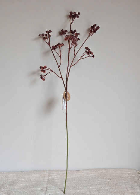 Kunstbloem gypsophila gipskruid donkerroze met kleine bloemetjes hoogte 60 cm