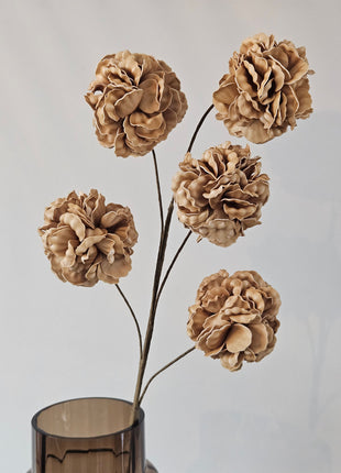Kunstbloem Pompom Goud Bruin