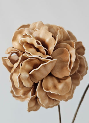 Kunstbloem Pompom Goud Bruin