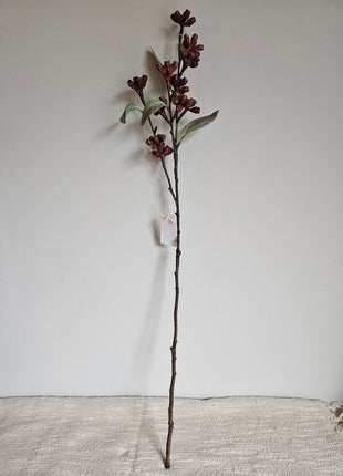 Kunstplant eucalyptus rood met karakteristieke bladeren hoogte 66 cm
