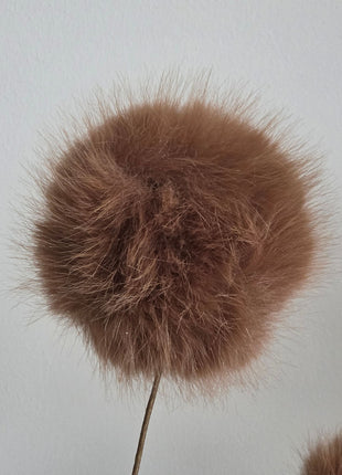 Kunsttak Fluffy Balls Brown - 70cm