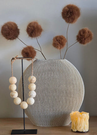 Kunsttak Fluffy Balls Brown - 70cm