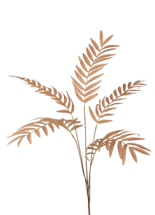 Kunstvarentak Fern Spray Donker Bruin hoogte 118cm met buigbare steel. Realistische bladeren.