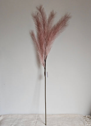 Kunstveer zachtroze met zachte pluimen en natuurlijke uitstraling hoogte 85 cm