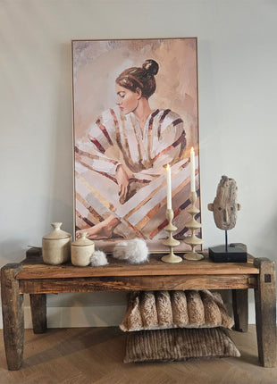 Light & Living Kandelaar VIREEN zand - 27cm