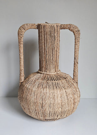Vaas Blenza met handgrepen aardewerk organische vorm hoogte 37 x Ø 24 cm