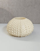 Waxinelichthouder Sea Urchin crème met zee-egel vorm hoogte 7 cm
