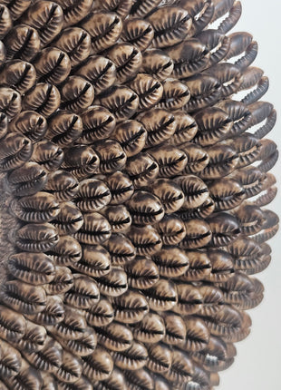 Close-up van schelpenketting antiek look donker - natuurlijke schelpen