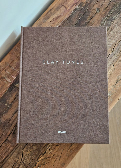 Solulu Opbergboek Clay Tones XL met aardetinten kaft op een witte ondergrond