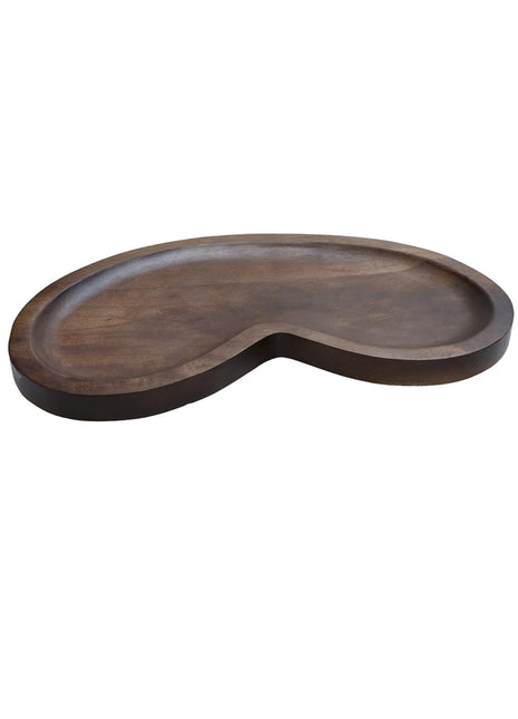 Vase the World Dienblad Villeta S Walnut walnoothout met organische kidneyvorm L45 x B24 x H2 cm