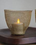 Waxinelichthouder Golden Weave Art