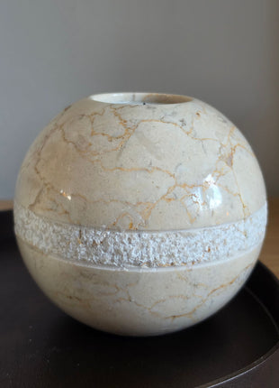 Waxinelichthouder Marmer Beige - S