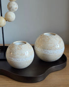 Waxinelichthouder Marmer Beige - M